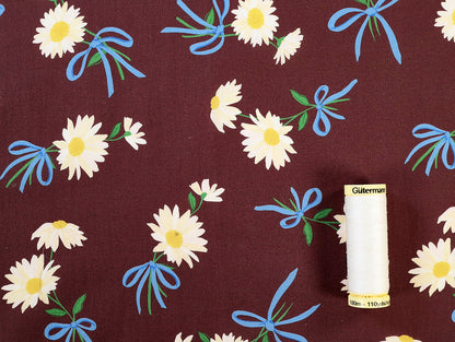Daisy Beau Cotton Lawn - Maroon