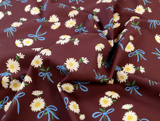Daisy Beau Cotton Lawn - Maroon
