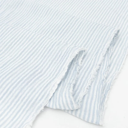 Organic Cotton Gauze Blue/White Stripes