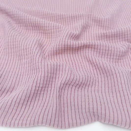 Organic Cotton Gauze Lilac Stripes