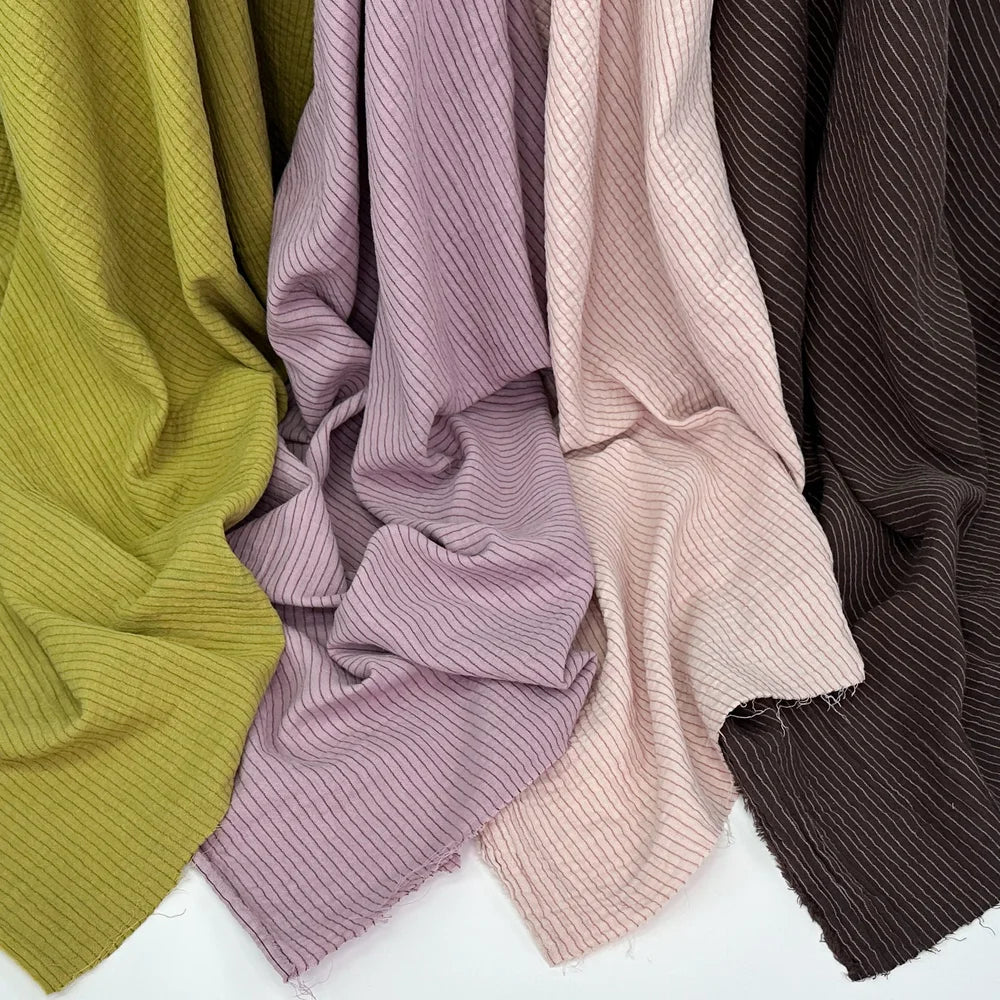 Organic Cotton Gauze Lilac Stripes