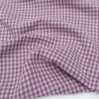 Organic Cotton Double Gingham in Lilac