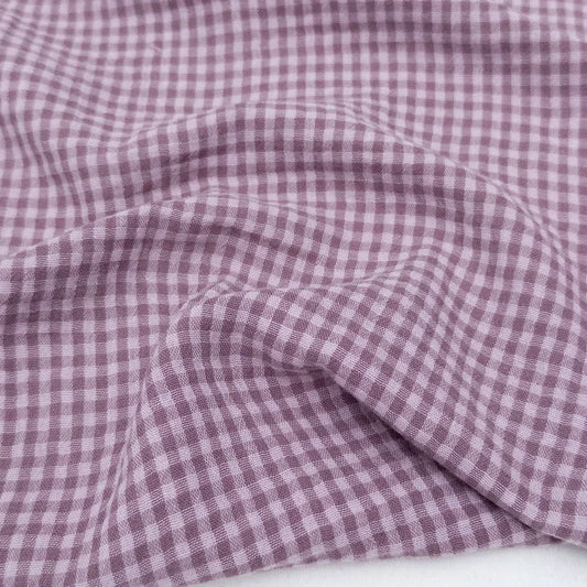Organic Cotton Double Gingham in Lilac