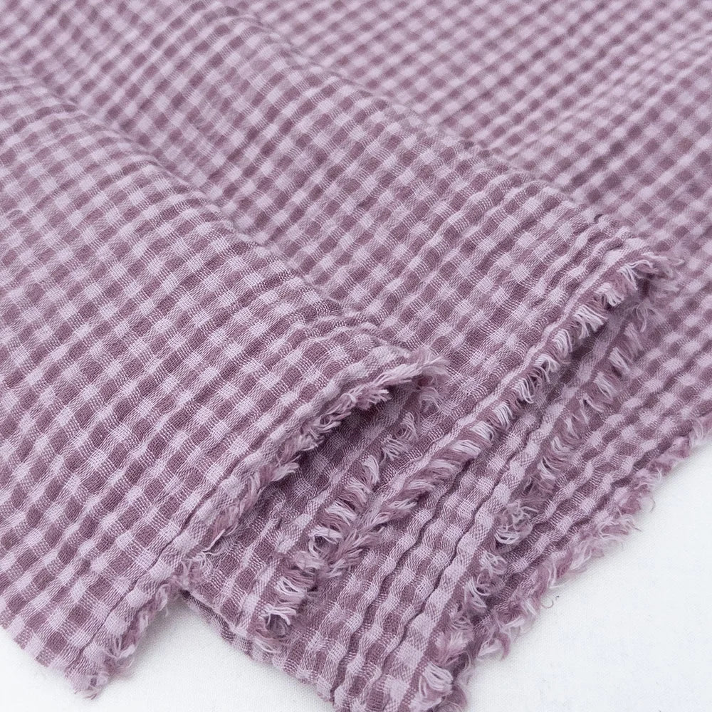 Organic Cotton Double Gingham in Lilac