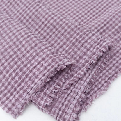 Organic Cotton Double Gingham in Lilac