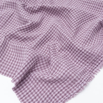 Organic Cotton Double Gingham in Lilac