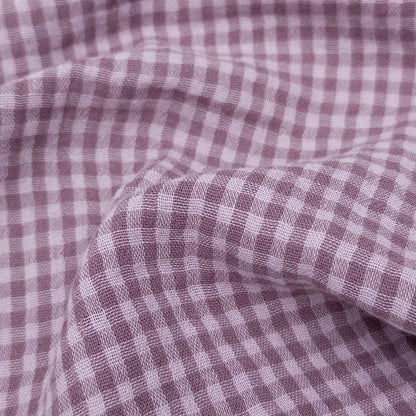 Organic Cotton Double Gingham in Lilac