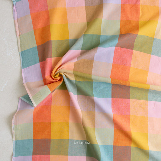 Lumiere Happy Checkers Cotton in Bloom