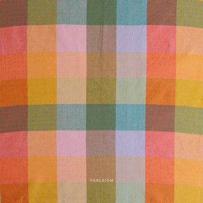 Lumiere Happy Checkers Cotton in Bloom