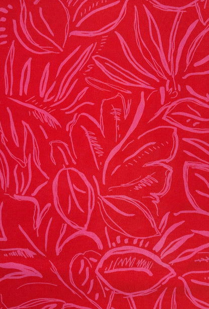 Tropics Red/Fuchsia Floral Lenzing Ecovero Viscose