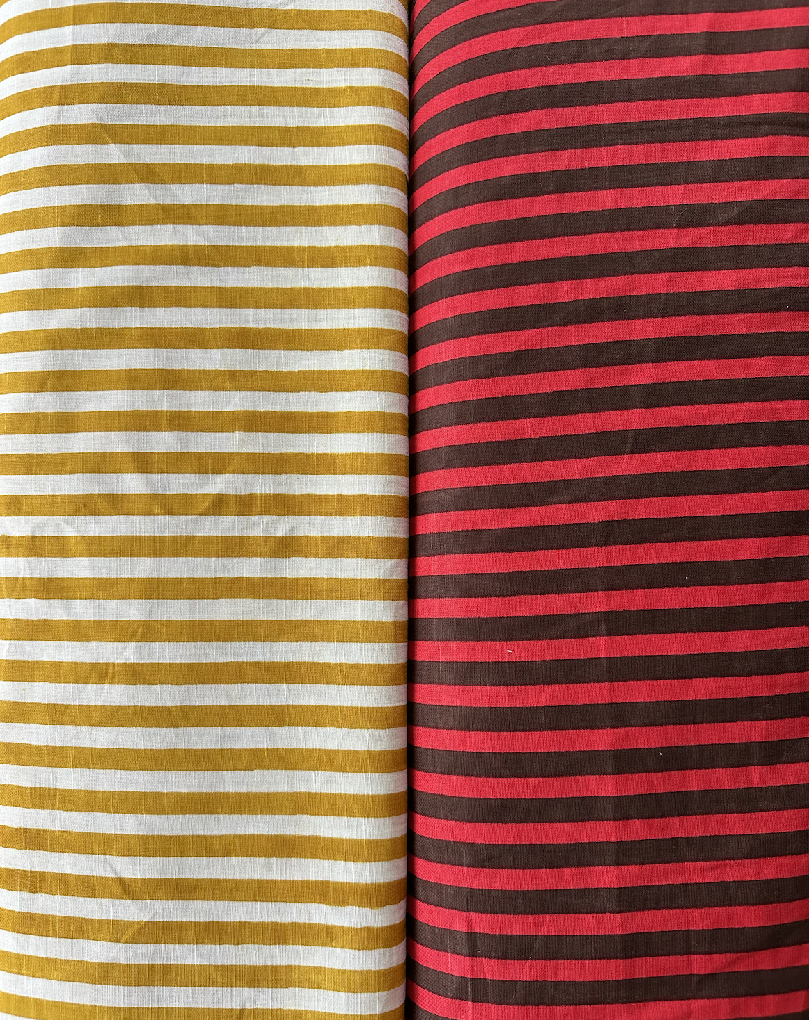 Mustard Stripe - PF Original Screen Print on Linen/Cotton