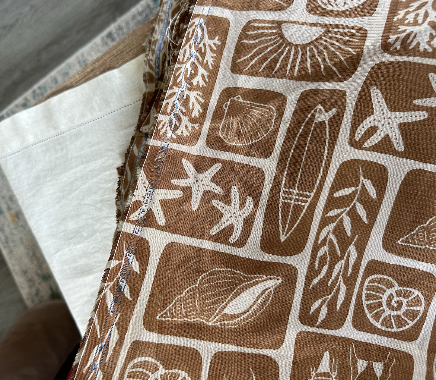 Beach Babe in Sand - PF Original Screen Print on Linen/Cotton