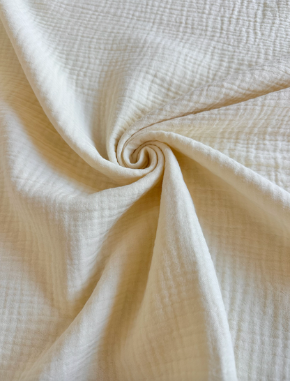 Organic Cotton Double Gauze in Butter Yellow
