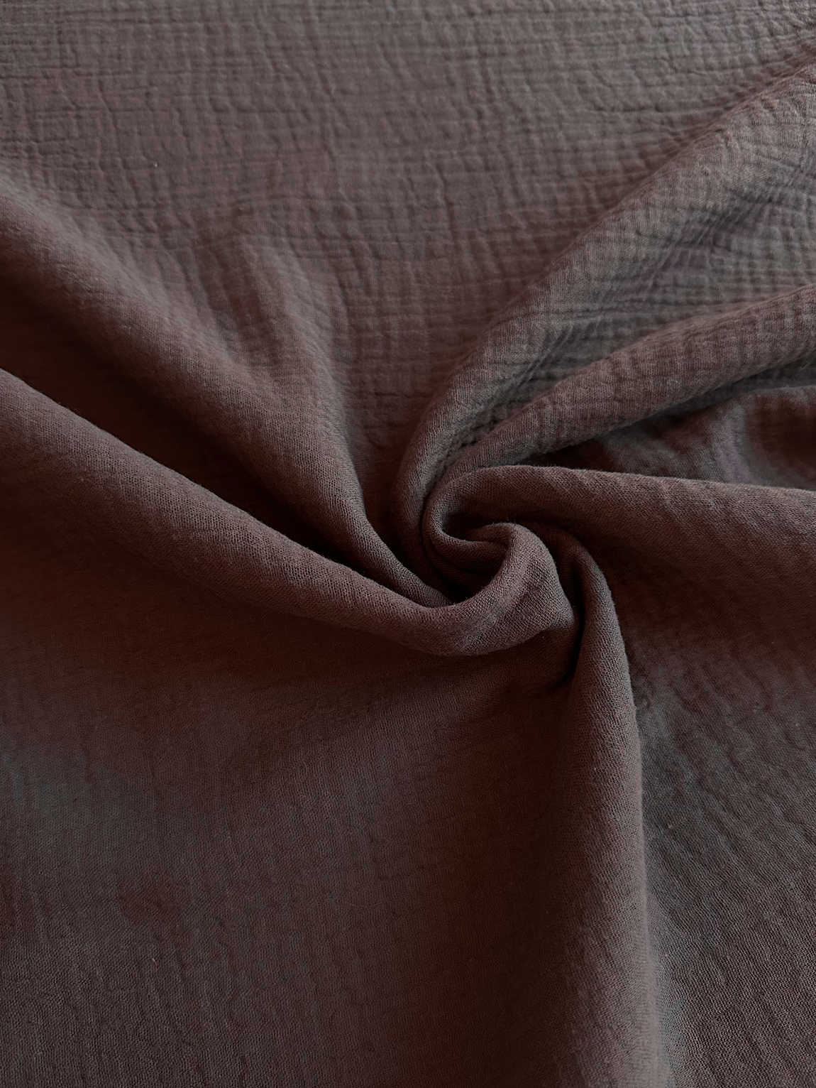 Organic Cotton Double Gauze in Chocolate Brown