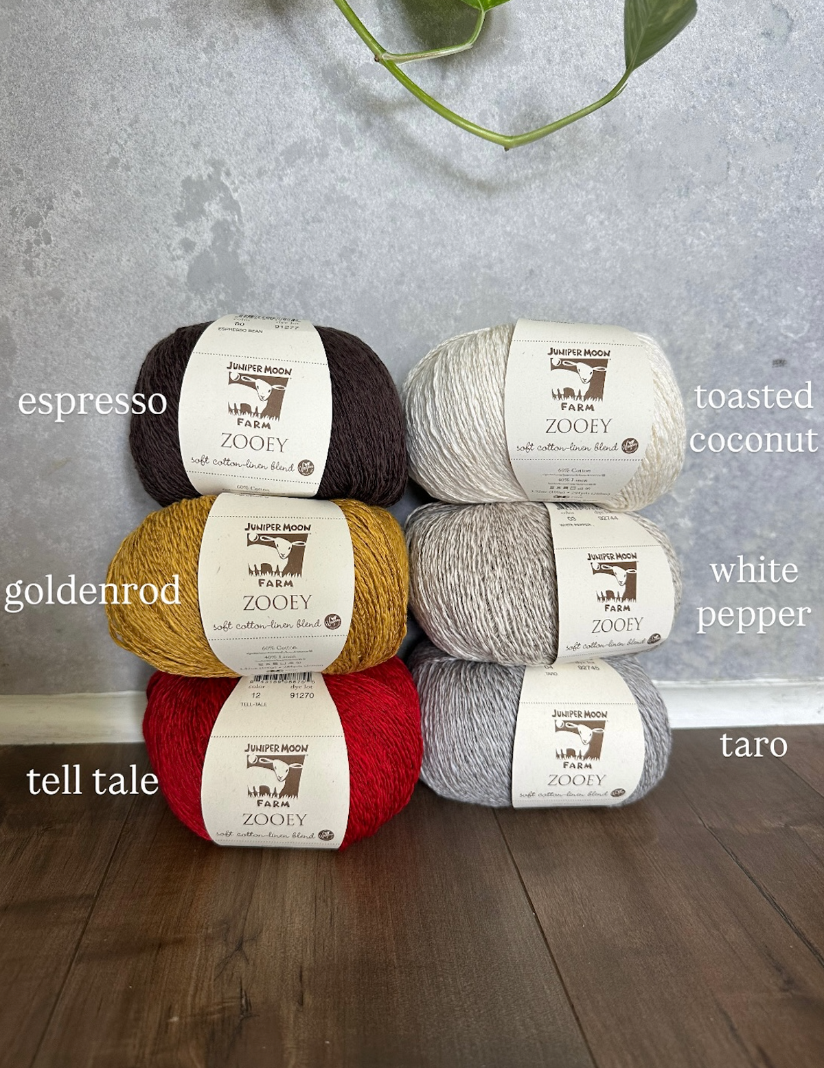 Zooey Cotton/Linen Yarn in White Pepper