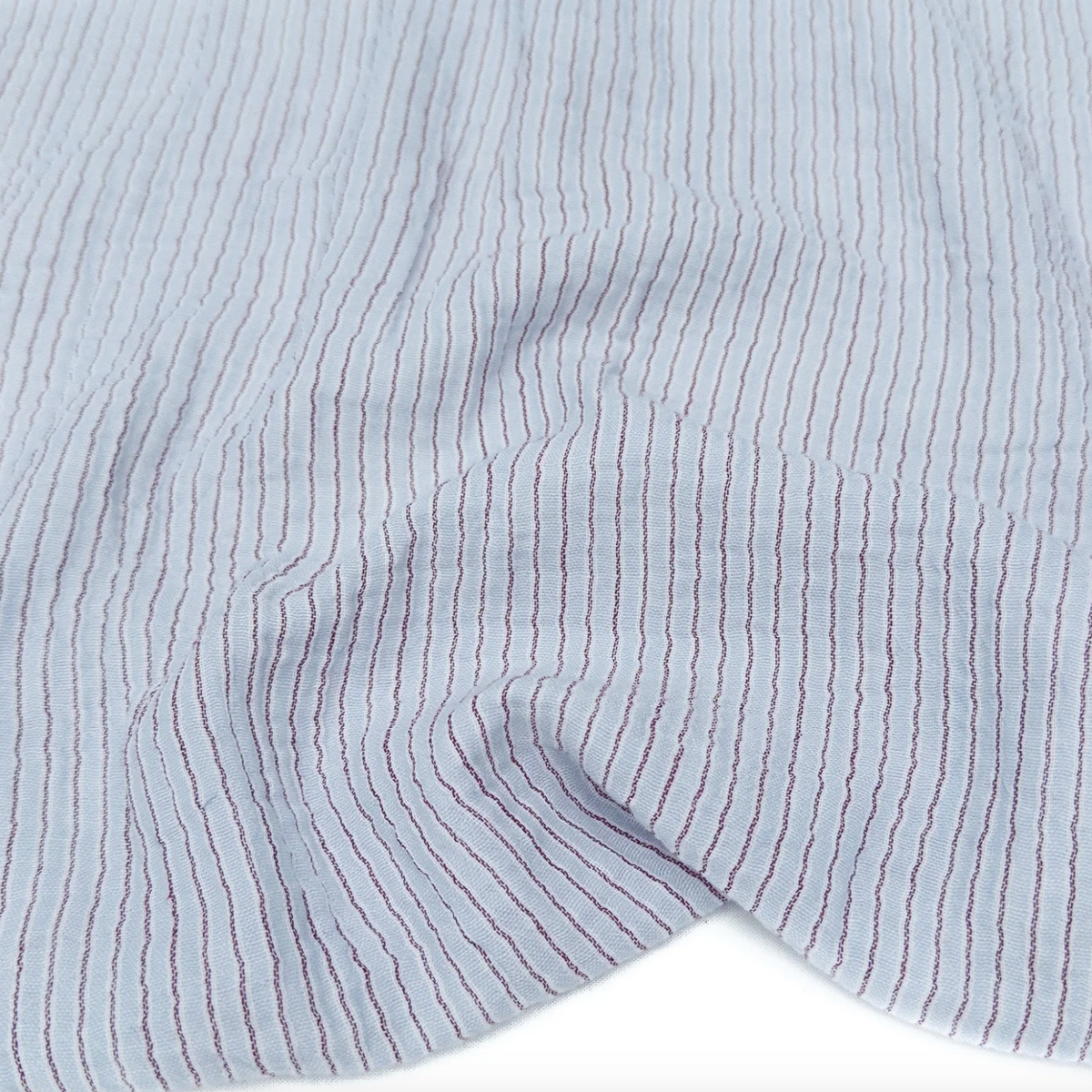 Organic Cotton Double Gauze Chambray Stripes
