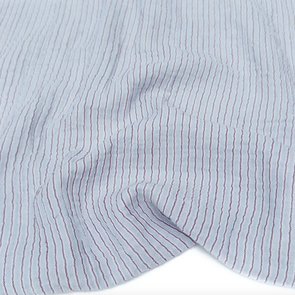 Organic Cotton Double Gauze Chambray Stripes