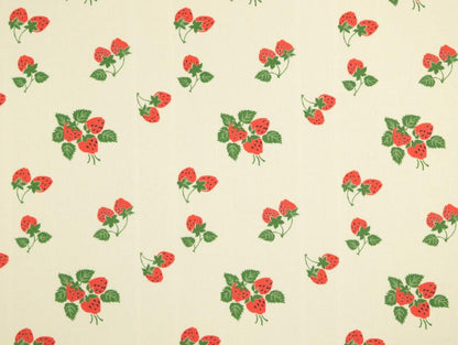 Strawberry Fayre Viscose & Linen in Cream