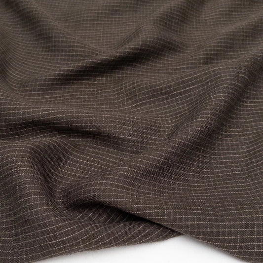 Espresso Check Linen/Cotton