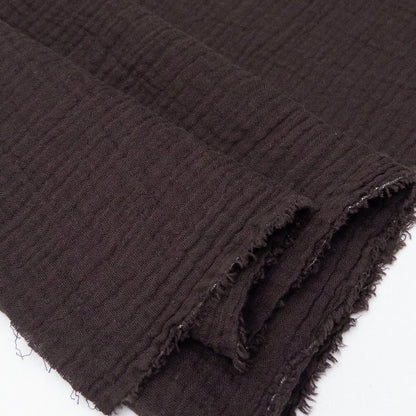 Organic Cotton Double Gauze in Chocolate Brown