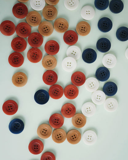 Amber 1" Corozo Nut Buttons: Set of 4