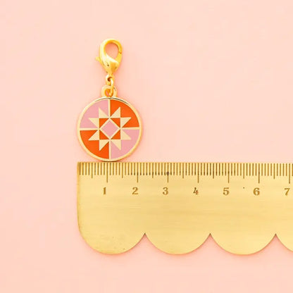 Quilt Star Zipper Charm
