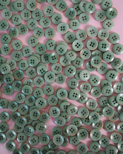 Jadite 1/2" Corozo Nut Buttons: Set of 8