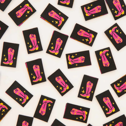Cowboy Boot Sewing Label Tags