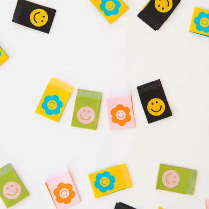 Smiley Sewing Tags