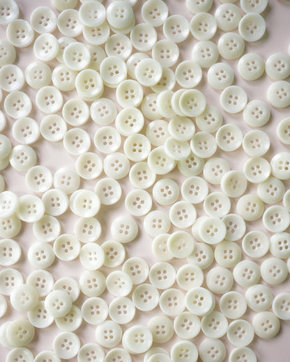 Milk 1/2" Corozo Nut Buttons: Set of 8