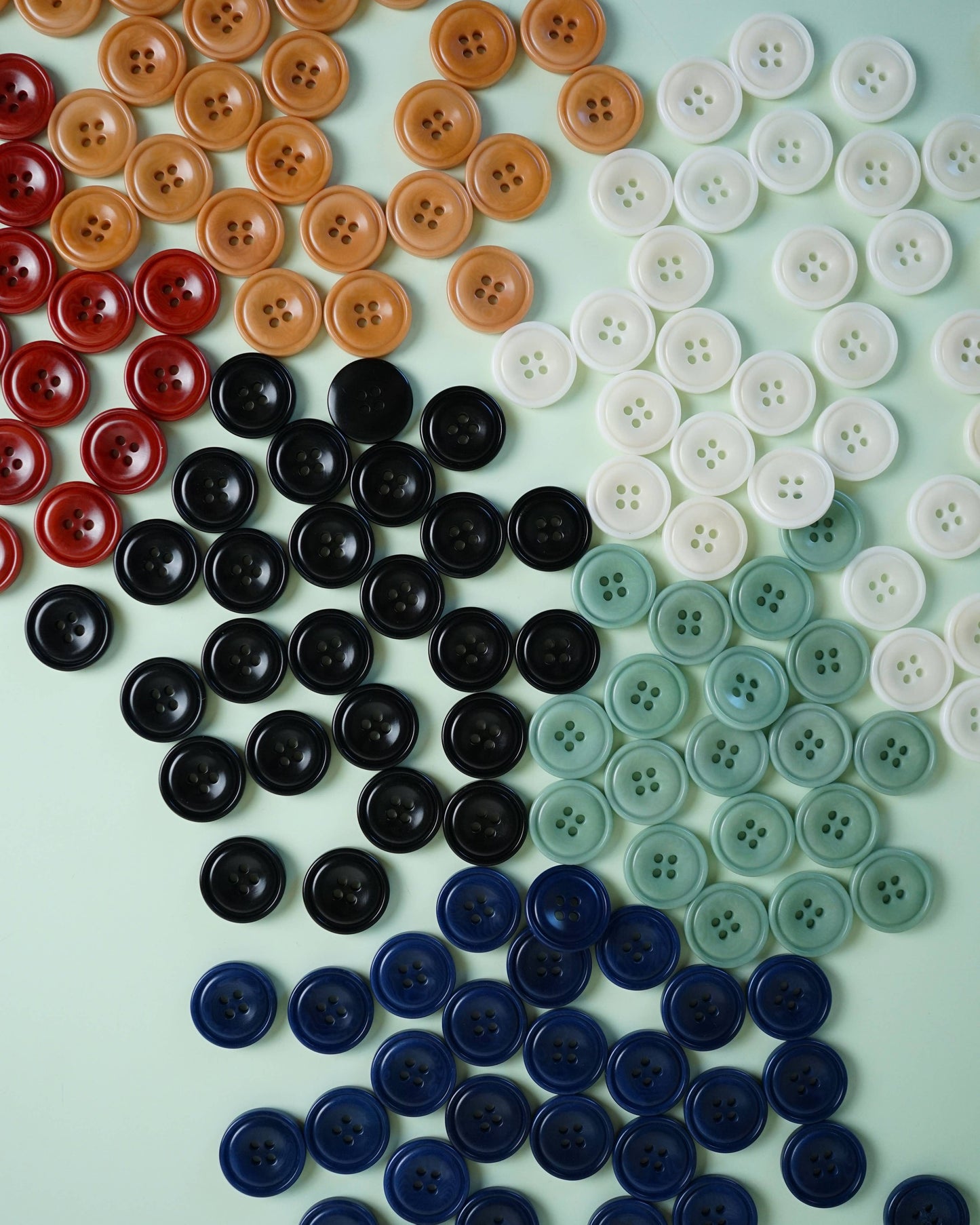 Jadite 3/4" Corozo Nut Buttons: Set of 6