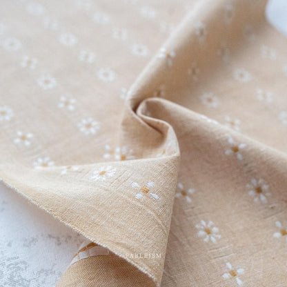 Forest Forage Biscuit Daisies by Fableism Fabric sold by 1/2 yard