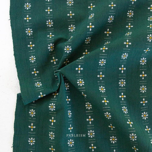 Forest Forage Fern Daisies by Fableism Fabric