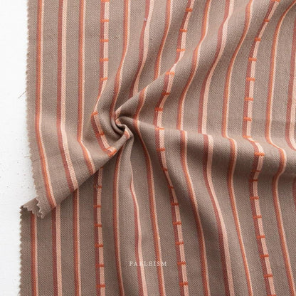 Monarch Grove Mushroom brown fabric by Fableism Fabric