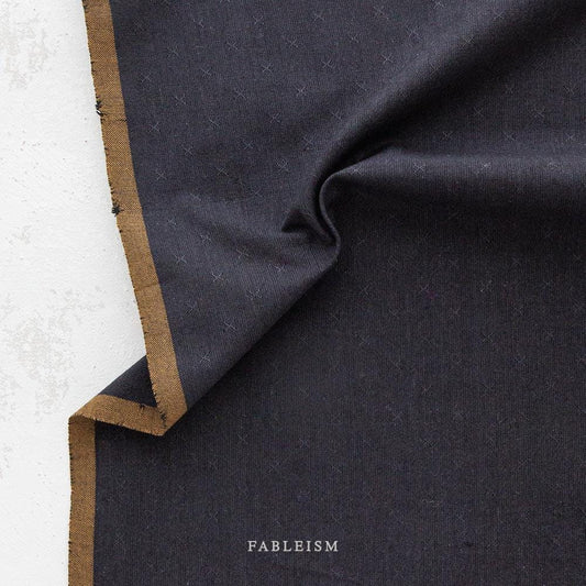 Subtle Texture Obsidian Sprout Wovens Fabric by Fableism Fabric | sold by the 1/2 yard | 100% Cotton black fabric for quilting, clothes