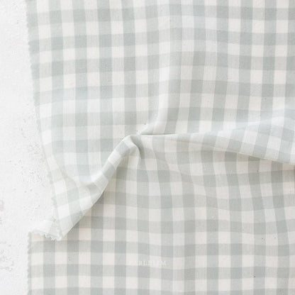 Small Camp Gingam in Mist by Fableism Fabric sold by the 1/2 yard | Earthy plaid 100% Cotton woven fabric for quilting, clothes