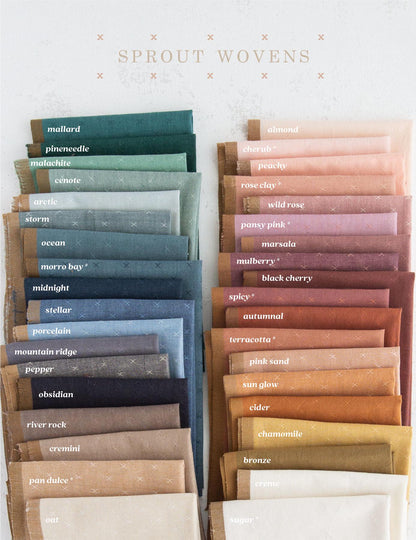 Subtle Texture Pineneedle Fabric by Fableism | Wild Sprout Wovens sold by the 1/2 yard | 100% Cotton woven fabric for quilting, clothes