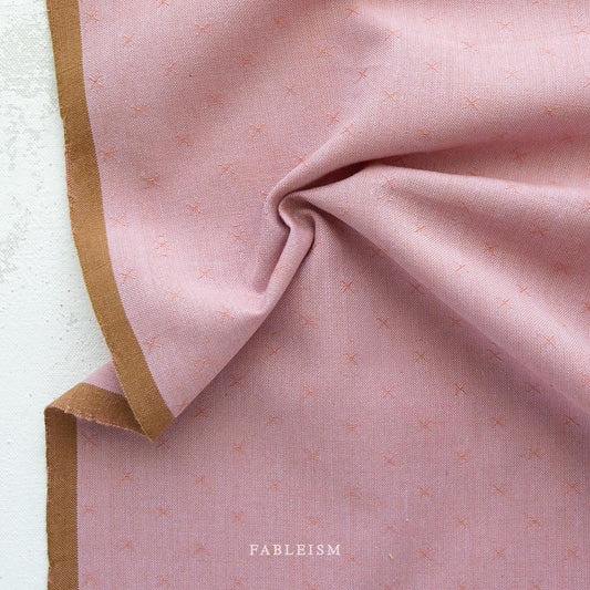 Subtle Texture Pansy Pink Fabric by Fableism Fabric | Wild Sprout Wovens sold by 1/2 yard | 100% Cotton woven fabric for quilting, clothes
