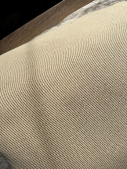 Pottery color organic cotton 2x1 rib knit sold by the half yard | Earthy stretch knit fabric for cuffs, bands, clothes and more!