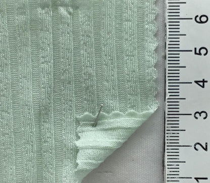 Deadstock TENCEL™ Lyocell-blend Stretch Ribbed fabric, sold by the 1/2 yard | Light seafoam green color