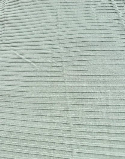Deadstock TENCEL™ Lyocell-blend Stretch Ribbed fabric, sold by the 1/2 yard | Light seafoam green color