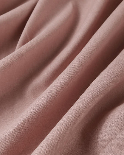 Dusty Pink Linen/Cotton Blend fabric sold by the 1/2 yard | Oeko-Tex certified sustainable fabric for apparel and home goods, medium-weight