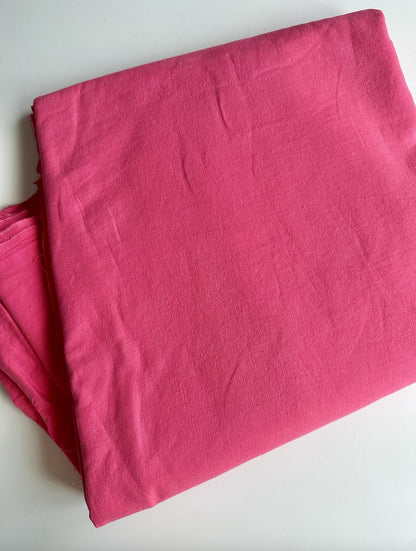 Hot Pink Magenta Linen/Cotton Blend fabric sold by the 1/2 yard | Sustainable fabric for apparel and home goods, medium-weight