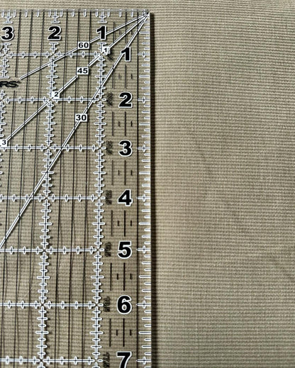 Deadstock pale olive green corduroy fabric sold by the half yard | Structured tightly-woven medium-weight cotton corduroy