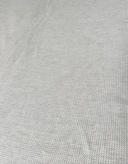Deadstock white waffle fabric with subtle speckles sold by the half yard | Woven medium-weight fabric for apparel/clothes