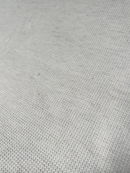 Deadstock white waffle fabric with subtle speckles sold by the half yard | Woven medium-weight fabric for apparel/clothes