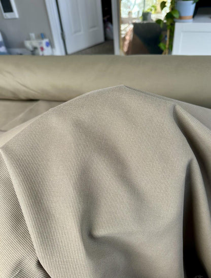 Deadstock pale olive green corduroy fabric sold by the half yard | Structured tightly-woven medium-weight cotton corduroy