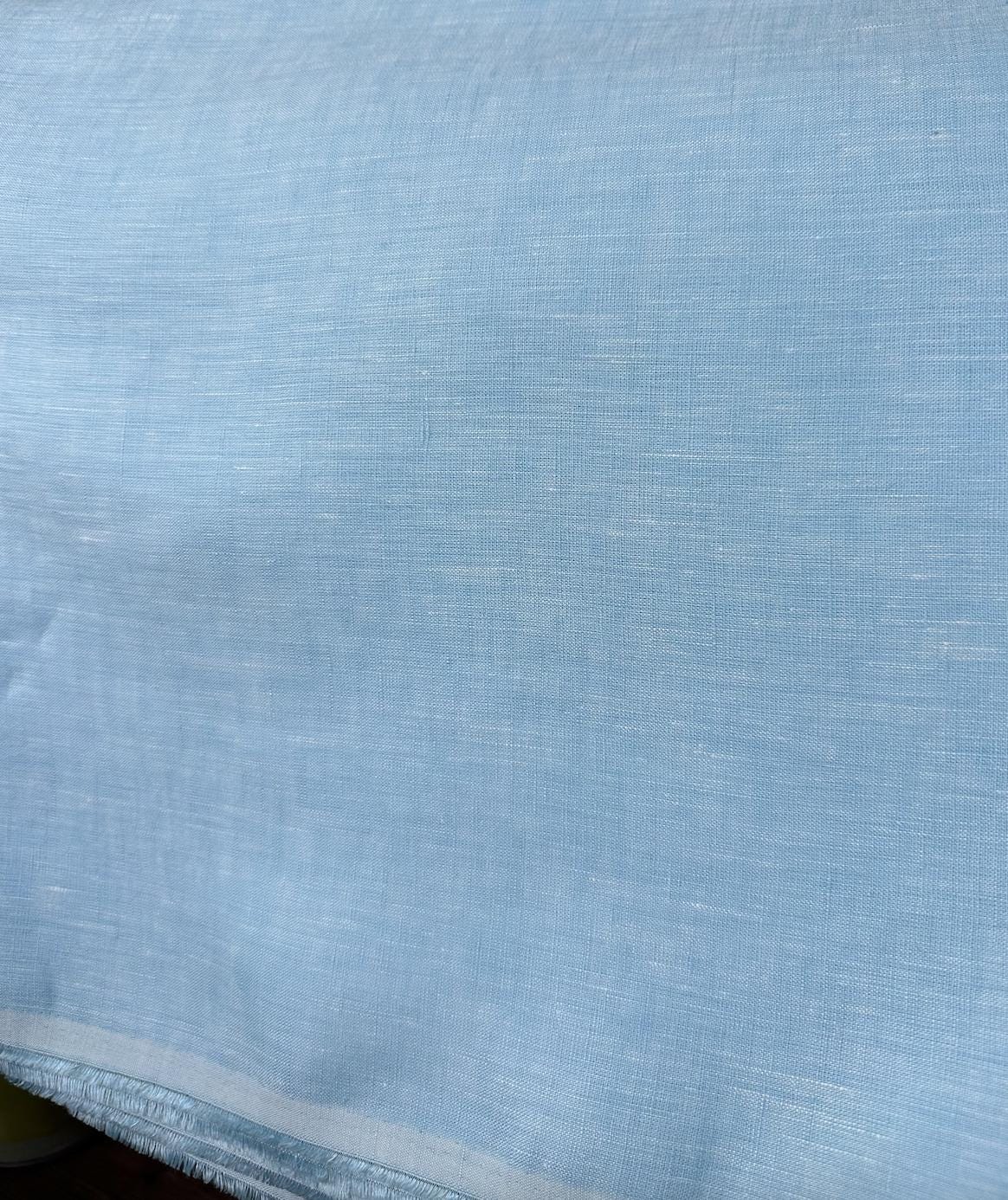 Light Blue 100% Linen sold by the half yard | Lightweight linen for apparel and home decor