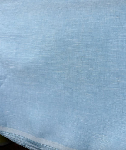 Light Blue 100% Linen sold by the half yard | Lightweight linen for apparel and home decor
