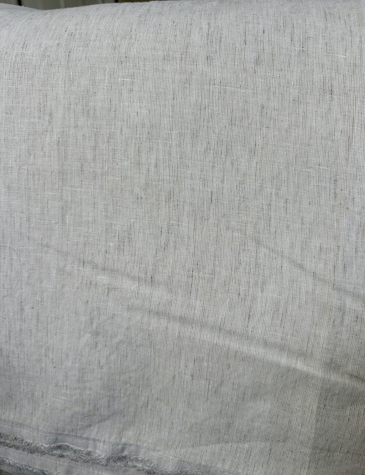 Heathered Beige 100% Linen sold by the half yard | Lightweight linen for apparel and home decor